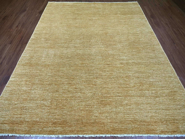 7'9" x 9'7" New Hand Knotted Brown Wool Rectangle Oriental Rug - MOA10221894