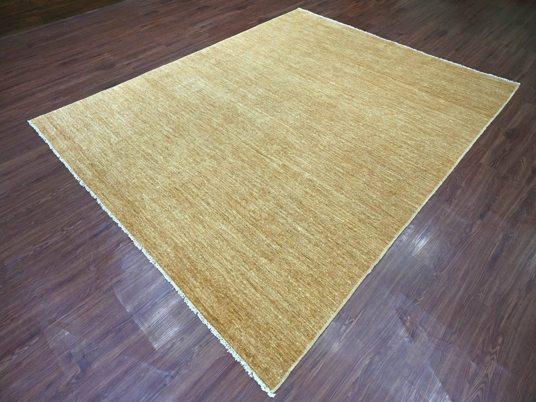7'9" x 9'7" New Hand Knotted Brown Wool Rectangle Oriental Rug - MOA10221894