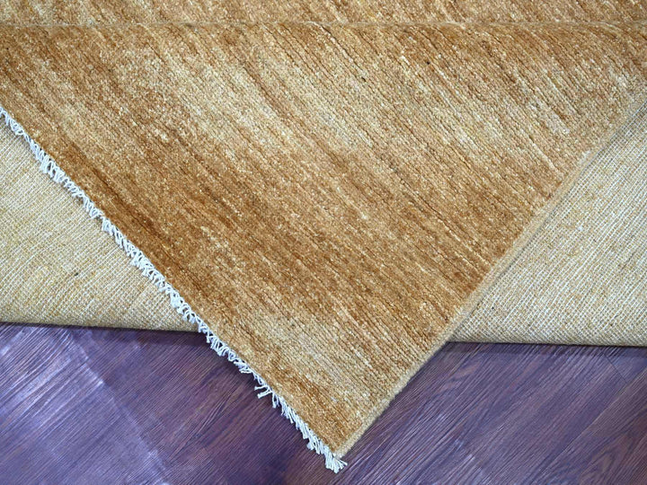 7'9" x 9'7" New Hand Knotted Brown Wool Rectangle Oriental Rug - MOA10221894
