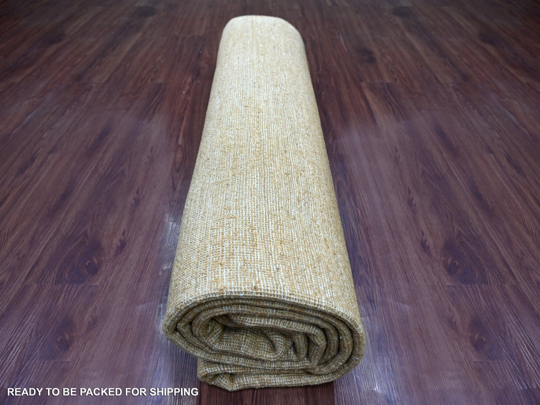 7'9" x 9'7" New Hand Knotted Brown Wool Rectangle Oriental Rug - MOA10221894