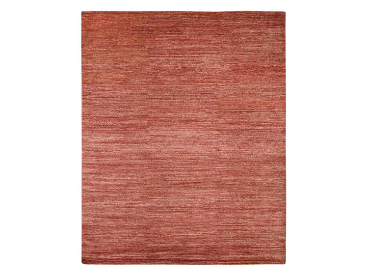 7'8" x 9'8" New Hand Knotted Red Wool Rectangle Oriental Rug - MOA10221895
