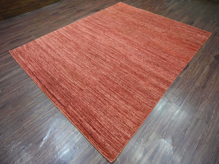 7'8" x 9'8" New Hand Knotted Red Wool Rectangle Oriental Rug - MOA10221895