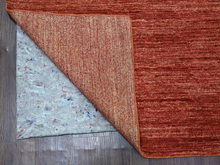 7'8" x 9'8" New Hand Knotted Red Wool Rectangle Oriental Rug - MOA10221895