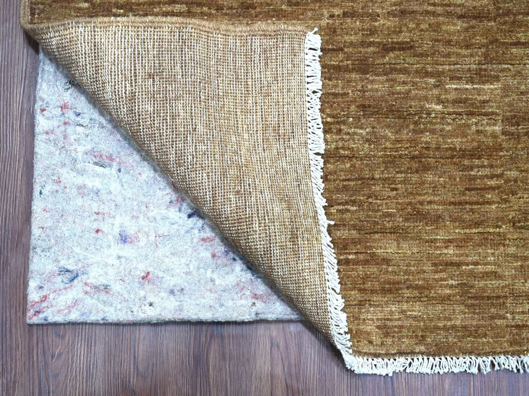 8'9" x 11'6" New Hand Knotted Brown Wool Rectangle Oriental Rug - MOA10221897