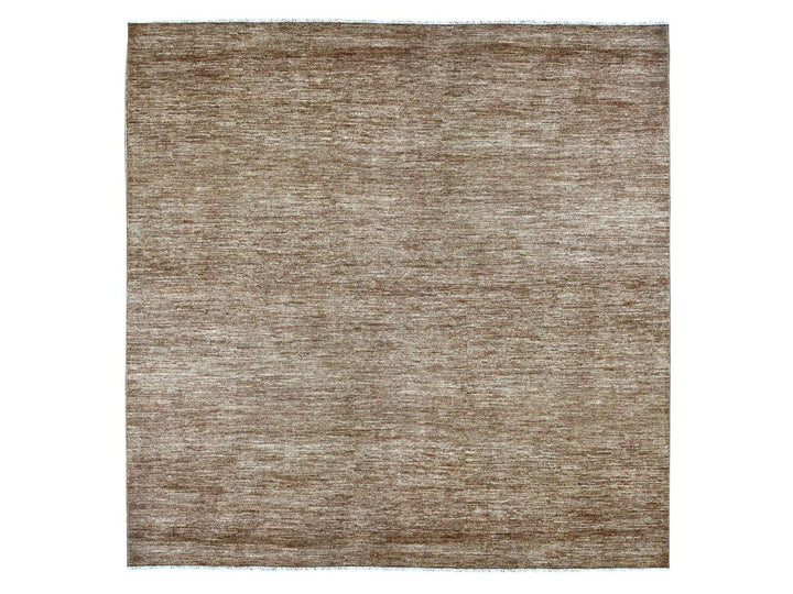 8'2" x 8'5" New Hand Knotted Brown Wool Square Oriental Rug - MOA10221898