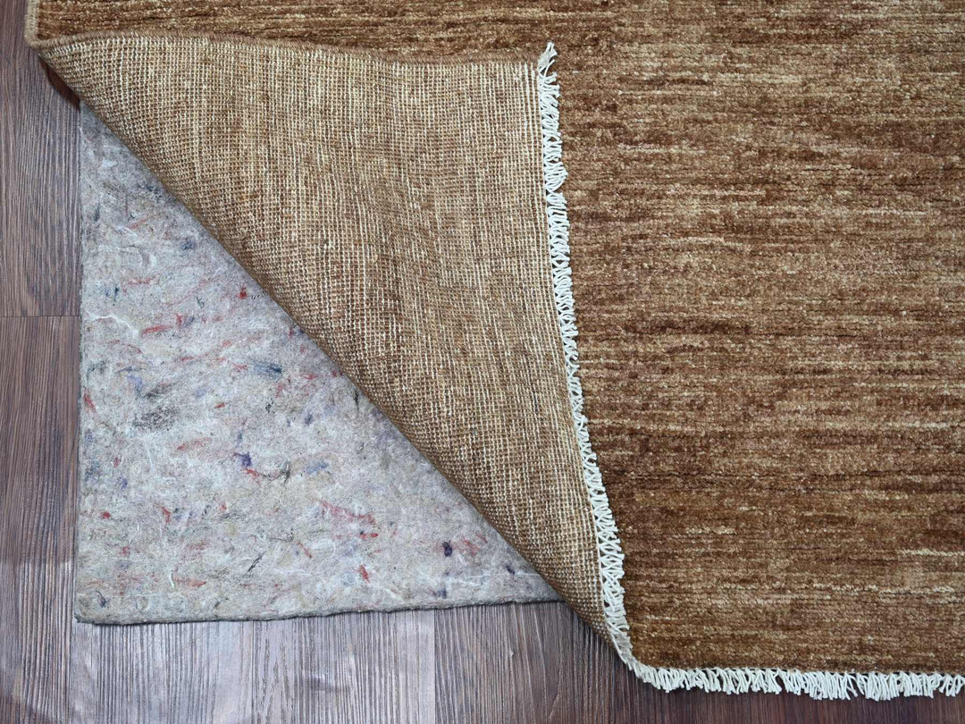 8'2" x 8'5" New Hand Knotted Brown Wool Square Oriental Rug - MOA10221898
