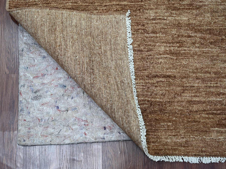 8'2" x 8'5" New Hand Knotted Brown Wool Square Oriental Rug - MOA10221898