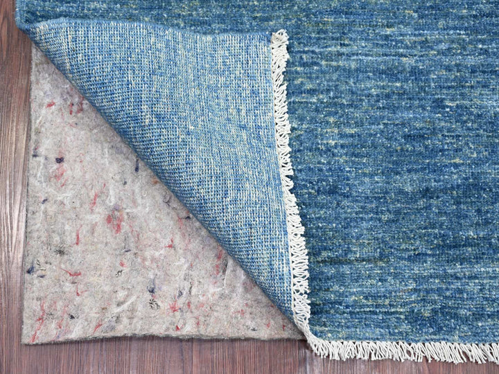 2'5" x 7'9" New Hand Knotted Blue Wool Runner Oriental Rug - MOA10221902