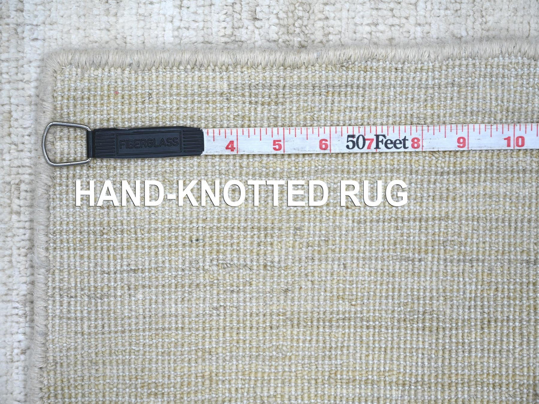 2'5" x 5'10" New Hand Knotted Ivory Wool Runner Oriental Rug - MOA10221904