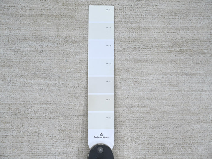 2'6" x 7'6" New Hand Knotted Ivory Wool Runner Oriental Rug - MOA10221906