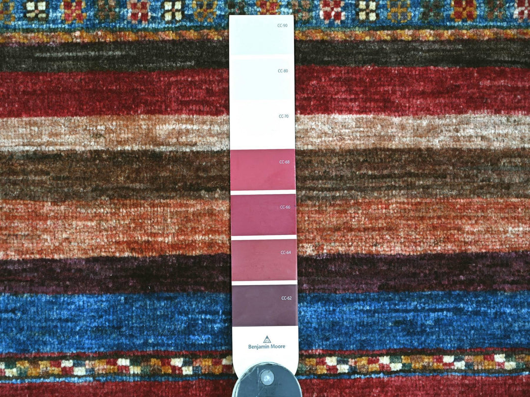 2'7" x 4'0" New Hand Knotted Red Wool Rectangle Oriental Rug - MOA10221908