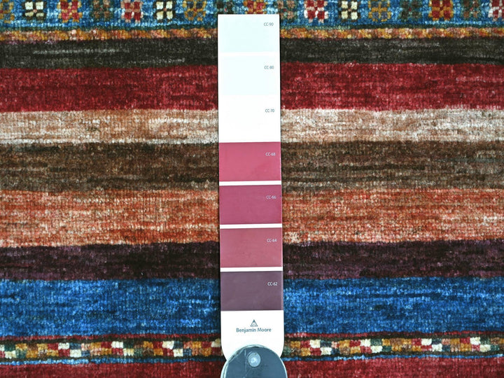 2'7" x 4'0" New Hand Knotted Red Wool Rectangle Oriental Rug - MOA10221908