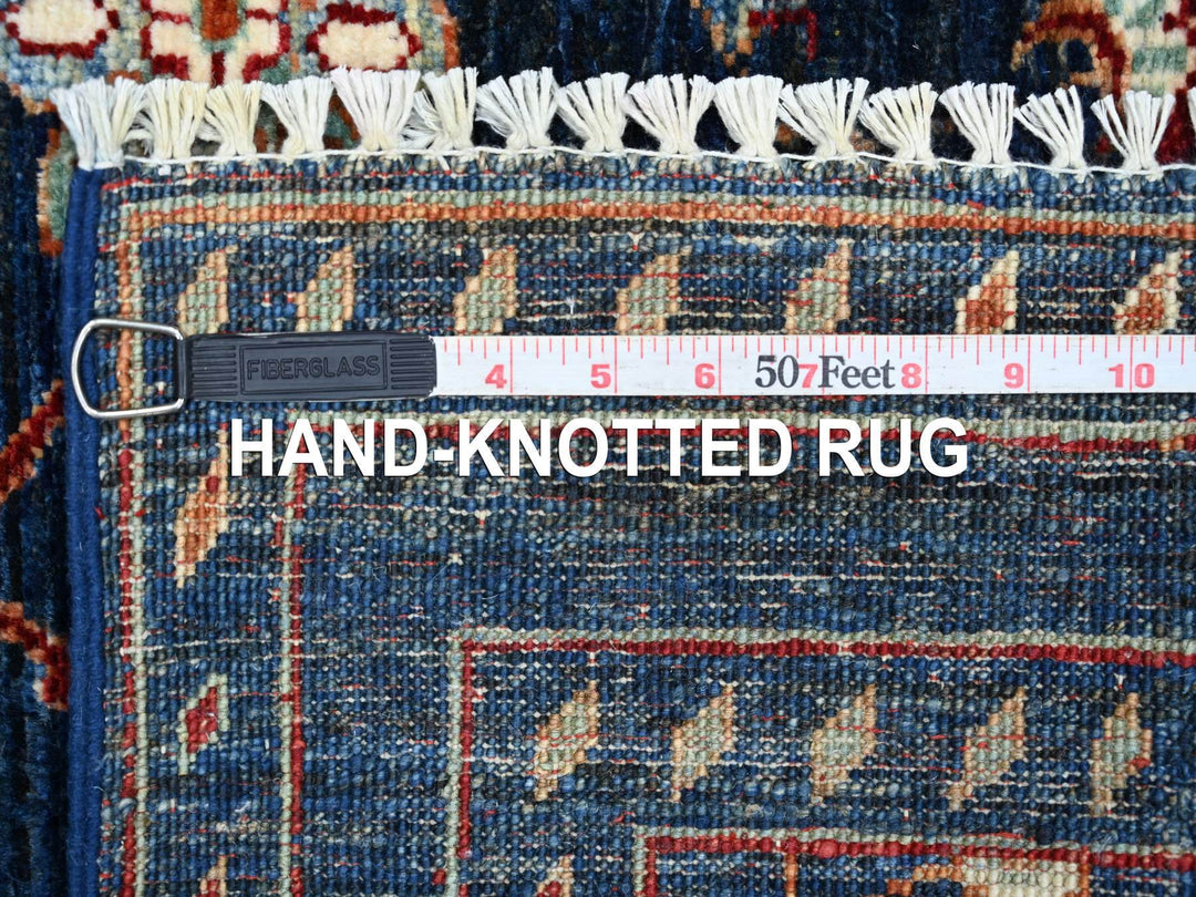 2'10" x 3'11" New Hand Knotted Blue Wool Rectangle Oriental Rug - MOA10221909