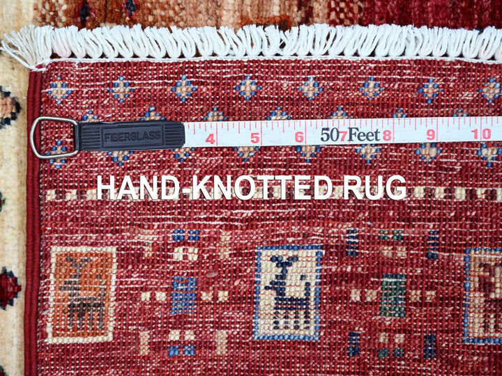 2'9" x 4'0" New Hand Knotted Red Wool Rectangle Oriental Rug - MOA10221912