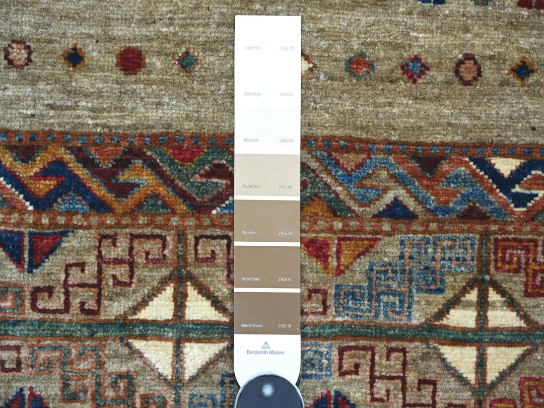 2'6" x 3'9" New Hand Knotted Grey Wool Rectangle Oriental Rug - MOA10221913