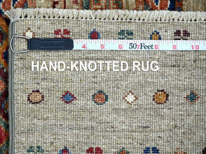 2'6" x 3'9" New Hand Knotted Grey Wool Rectangle Oriental Rug - MOA10221913