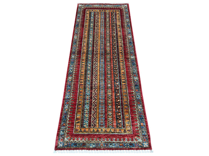 2'4" x 6'1" New Hand Knotted Red Wool Runner Oriental Rug - MOA10221915