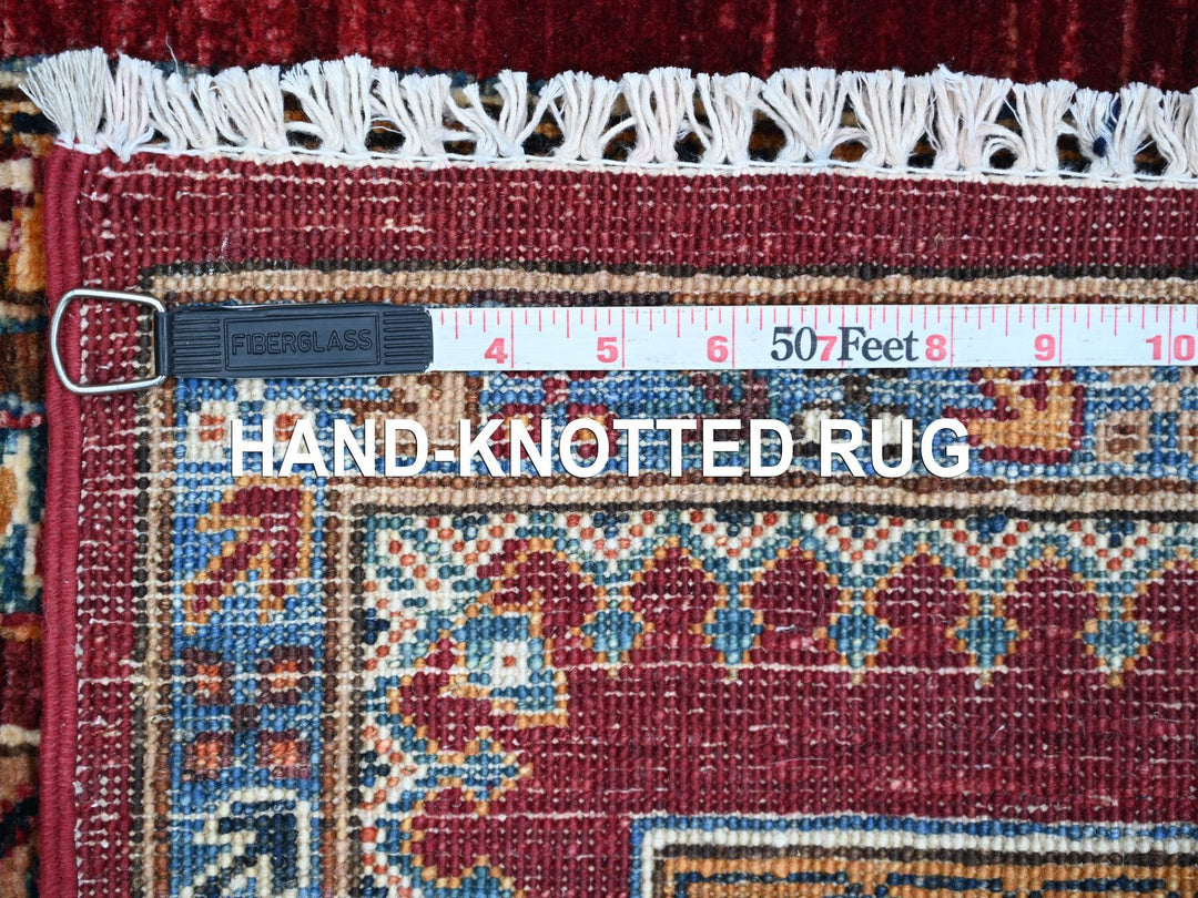 2'4" x 6'1" New Hand Knotted Red Wool Runner Oriental Rug - MOA10221915