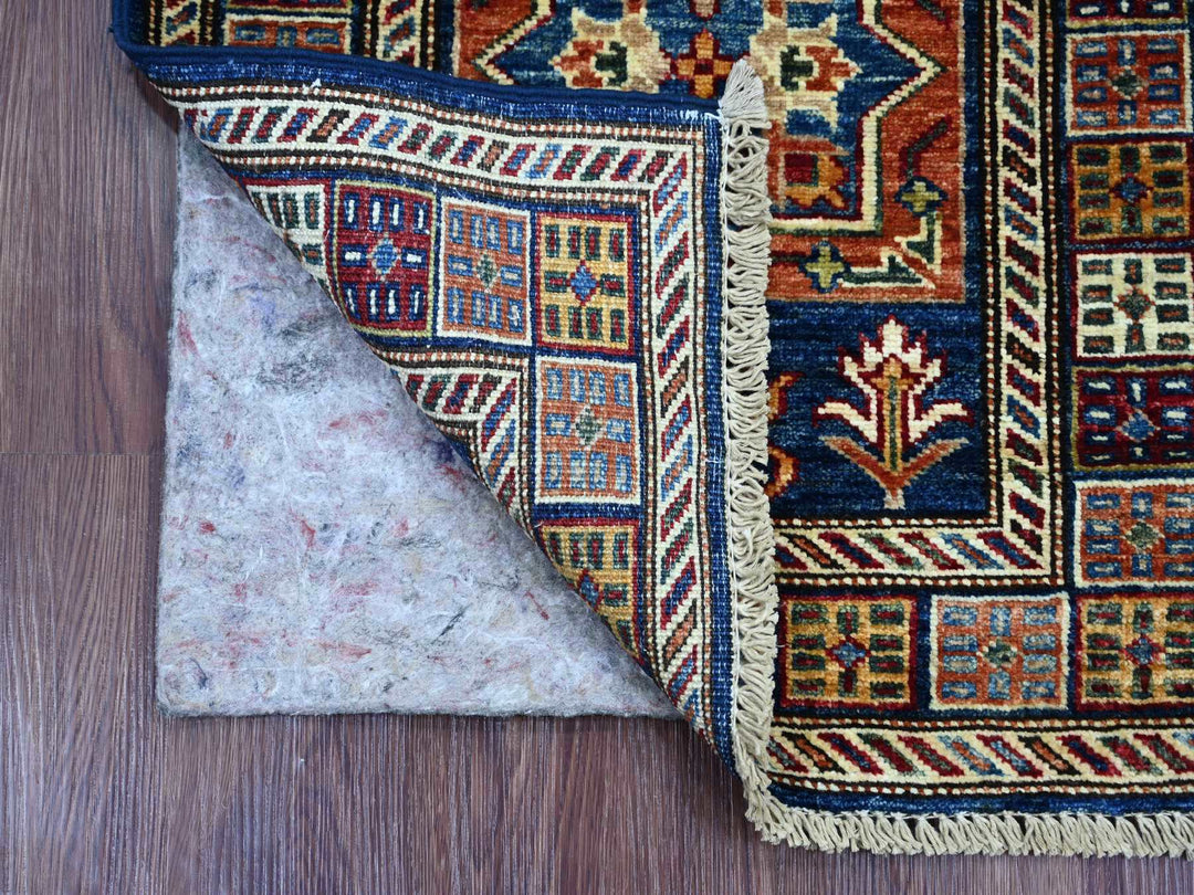 2'0" x 6'0" New Hand Knotted Blue Wool Runner Oriental Rug - MOA10221916