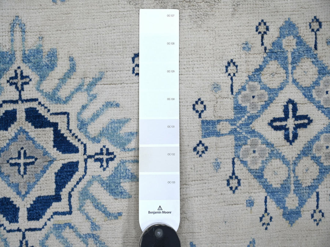 4'10" x 6'7" New Hand Knotted Ivory Wool Rectangle Oriental Rug - MOA10221918