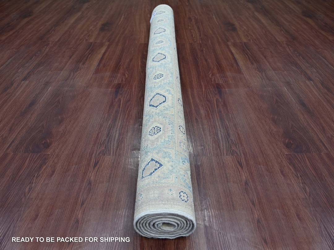 4'10" x 6'7" New Hand Knotted Ivory Wool Rectangle Oriental Rug - MOA10221918