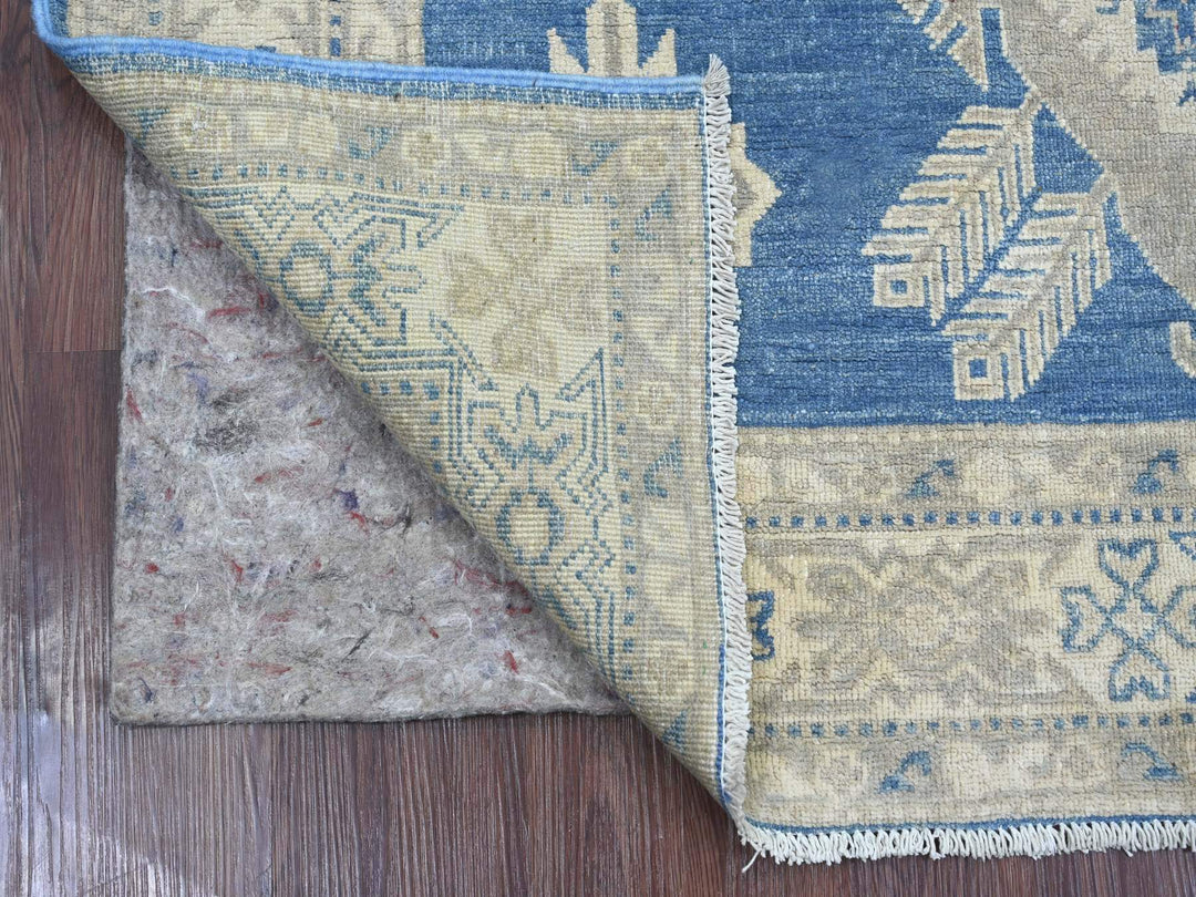 4'9" x 6'5" New Hand Knotted Blue Wool Rectangle Oriental Rug - MOA10221919