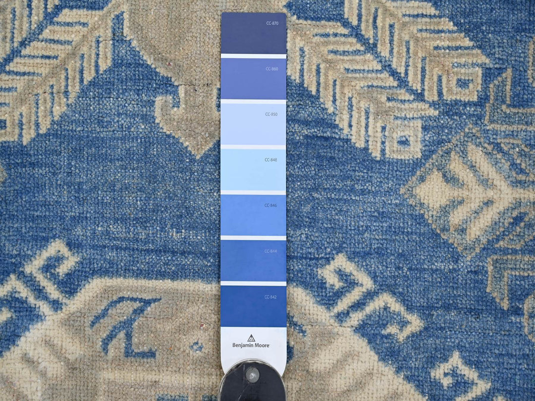 4'9" x 6'5" New Hand Knotted Blue Wool Rectangle Oriental Rug - MOA10221919