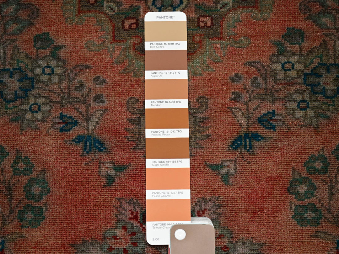 2'9" x 8'10" Vintage Hand Knotted Orange Wool Runner Oriental Rug - MOA1022191