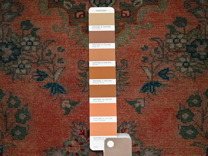2'9" x 8'10" Vintage Hand Knotted Orange Wool Runner Oriental Rug - MOA1022191