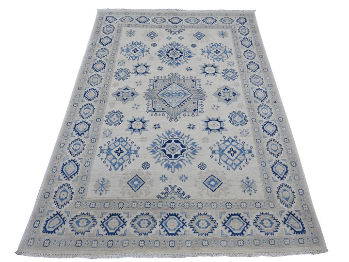 4'7" x 6'5" New Hand Knotted Ivory Wool Rectangle Oriental Rug - MOA10221920