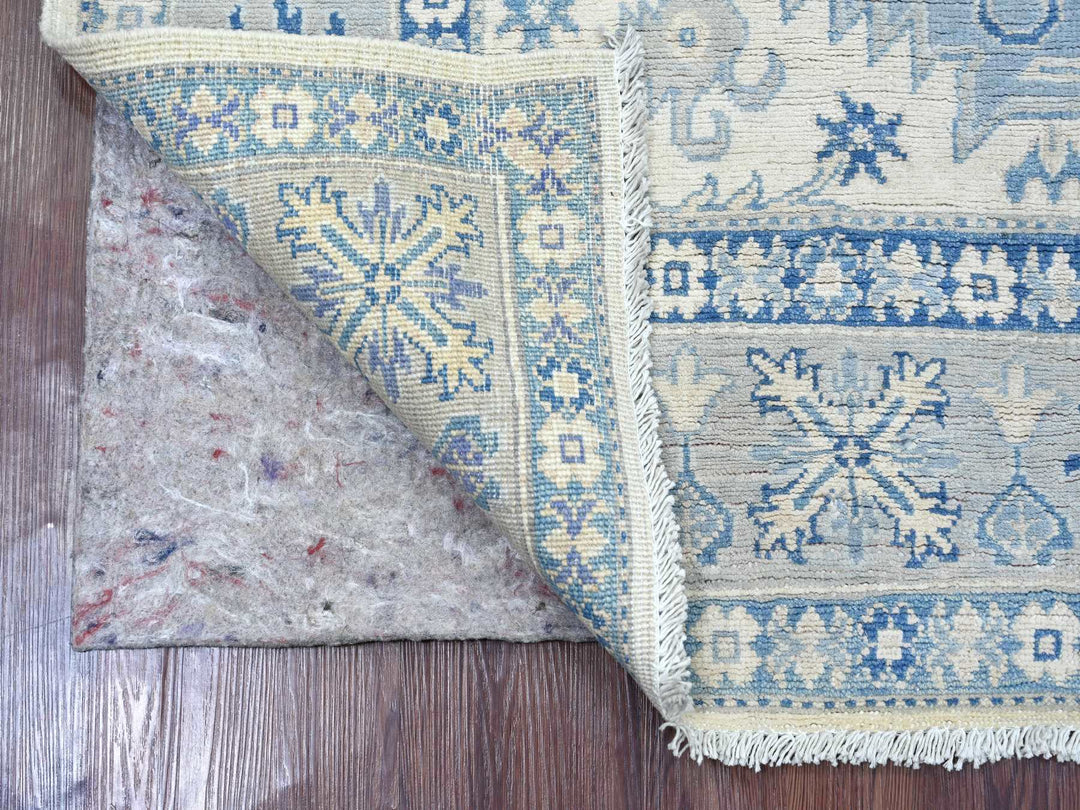 4'10" x 6'9" New Hand Knotted Ivory Wool Rectangle Oriental Rug - MOA10221921