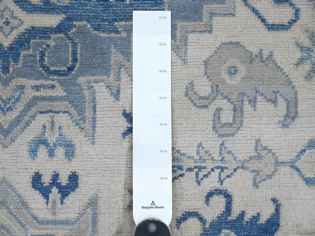 4'10" x 6'9" New Hand Knotted Ivory Wool Rectangle Oriental Rug - MOA10221921
