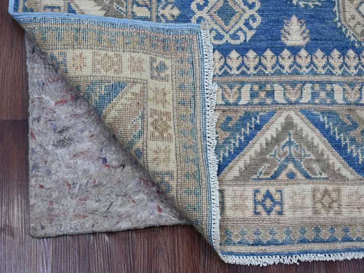4'7" x 6'6" New Hand Knotted Blue Wool Rectangle Oriental Rug - MOA10221922