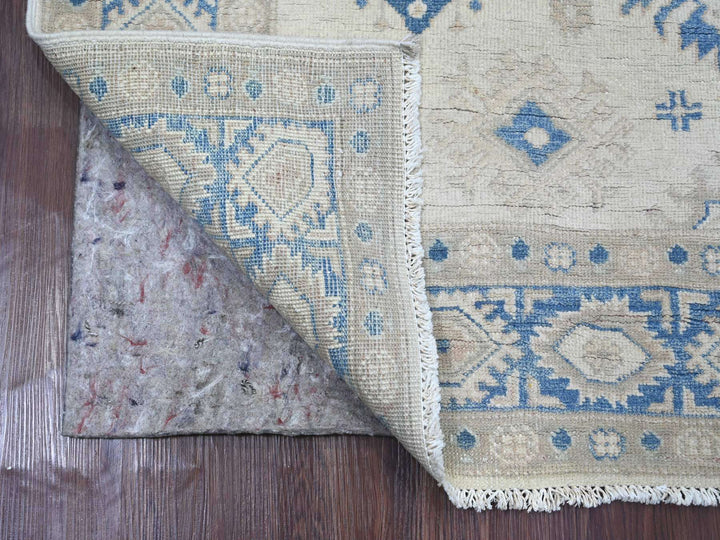 4'10" x 6'7" New Hand Knotted Ivory Wool Rectangle Oriental Rug - MOA10221923