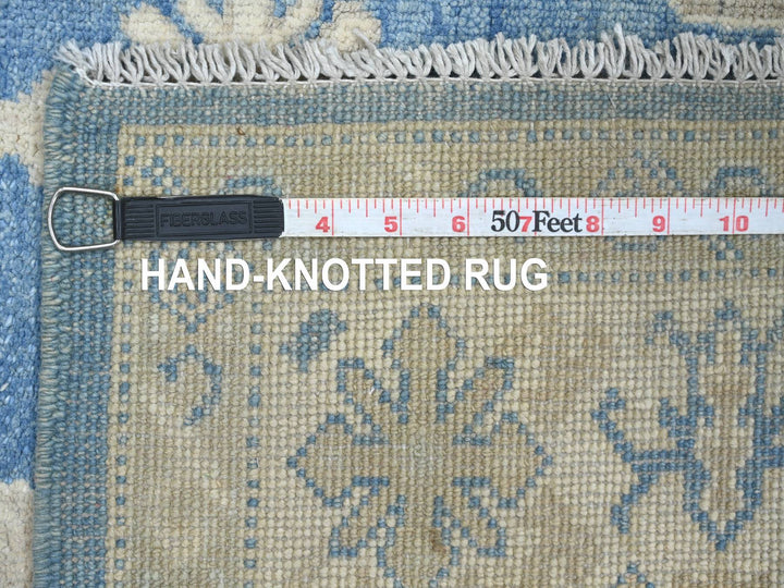 4'1" x 5'10" New Hand Knotted Blue Wool Rectangle Oriental Rug - MOA10221924
