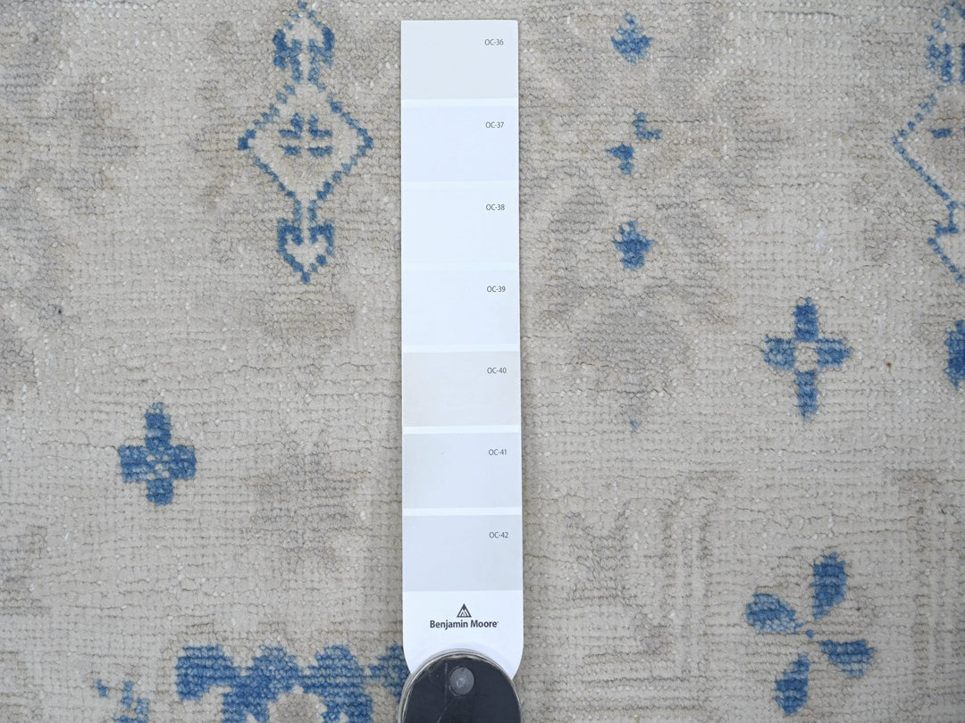 3'10" x 5'6" New Hand Knotted Ivory Wool Rectangle Oriental Rug - MOA10221925