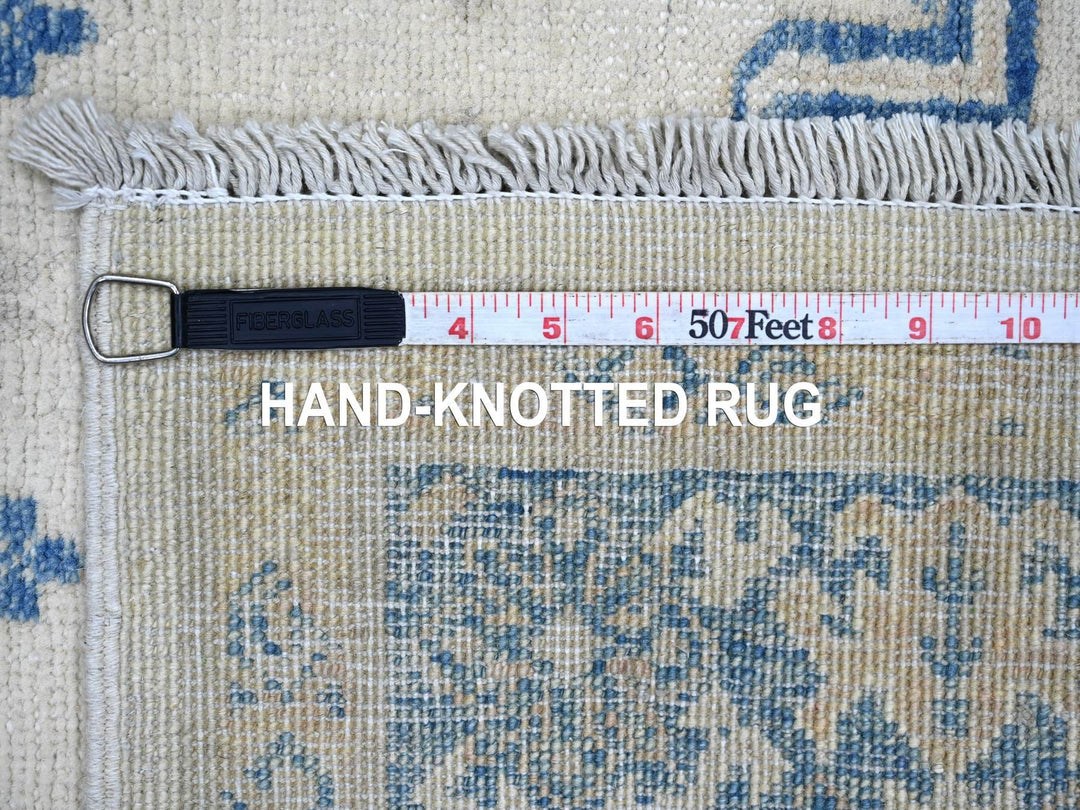 3'10" x 5'6" New Hand Knotted Ivory Wool Rectangle Oriental Rug - MOA10221925