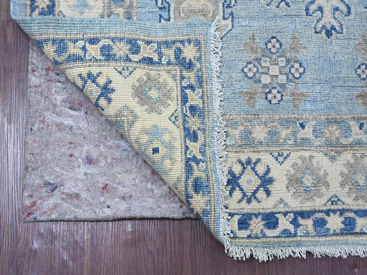 4'1" x 5'11" New Hand Knotted Blue Wool Rectangle Oriental Rug - MOA10221926