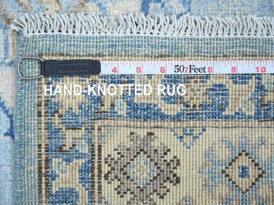 4'1" x 5'11" New Hand Knotted Blue Wool Rectangle Oriental Rug - MOA10221926