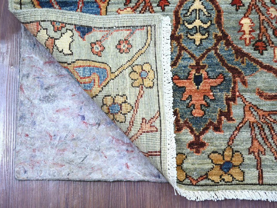 2'8" x 9'11" New Hand Knotted Grey Wool Runner Oriental Rug - MOA10221927
