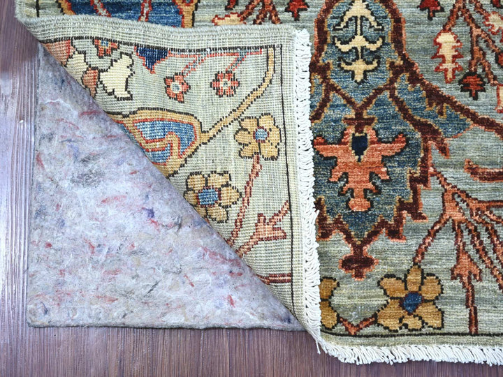 2'8" x 9'11" New Hand Knotted Grey Wool Runner Oriental Rug - MOA10221927