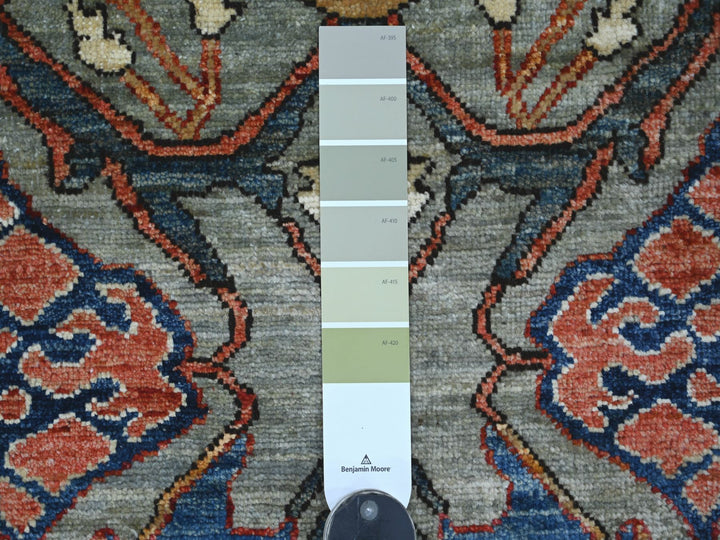 2'8" x 9'11" New Hand Knotted Grey Wool Runner Oriental Rug - MOA10221927