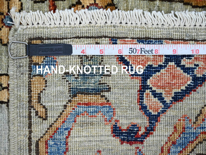 2'8" x 9'11" New Hand Knotted Grey Wool Runner Oriental Rug - MOA10221927
