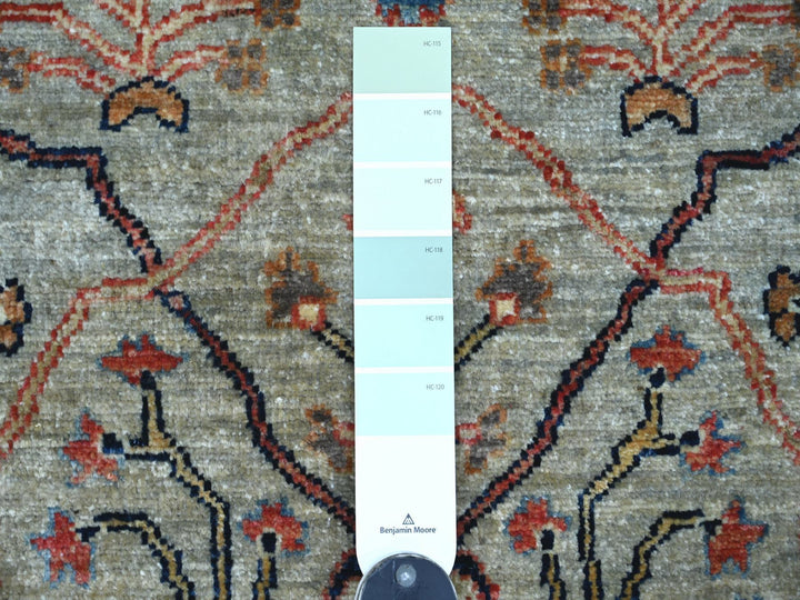 2'7" x 7'10" New Hand Knotted Grey Wool Runner Oriental Rug - MOA10221928