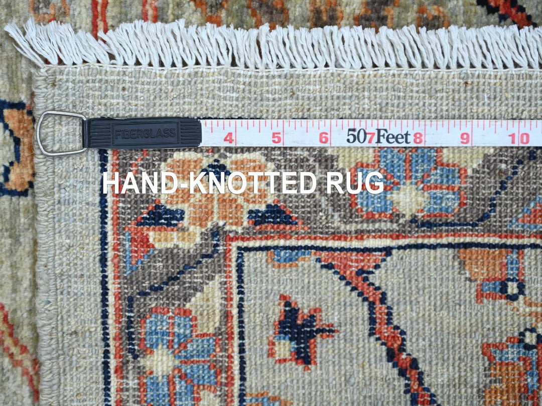 2'7" x 7'10" New Hand Knotted Grey Wool Runner Oriental Rug - MOA10221928