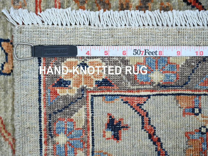 2'7" x 7'10" New Hand Knotted Grey Wool Runner Oriental Rug - MOA10221928