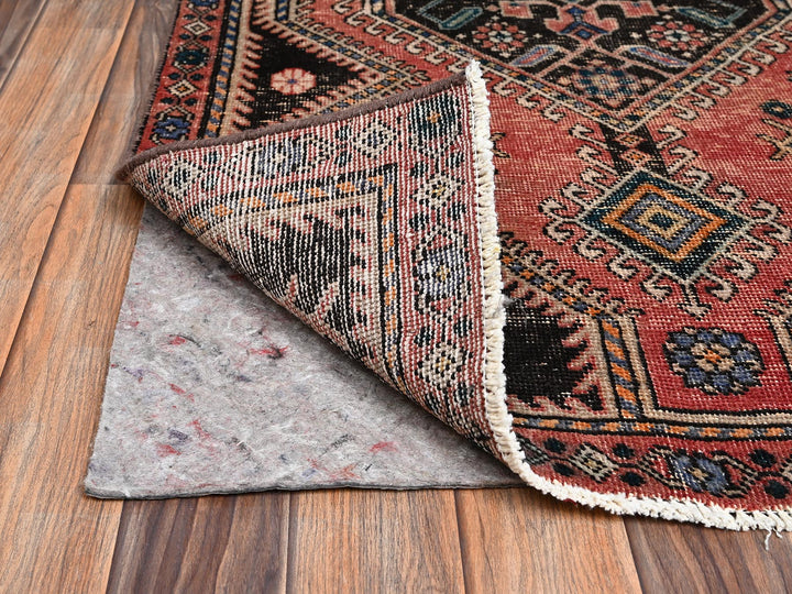 3'0" x 10'0" Vintage Hand Knotted Red Wool Runner Oriental Rug - MOA1022192