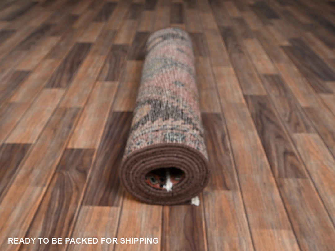 3'0" x 10'0" Vintage Hand Knotted Red Wool Runner Oriental Rug - MOA1022192