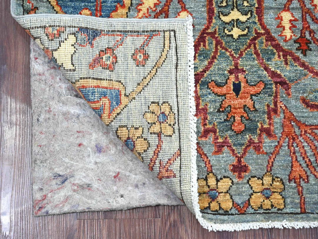 2'9" x 9'8" New Hand Knotted Blue Wool Runner Oriental Rug - MOA10221930