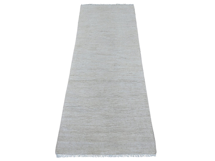 2'4" x 6'0" New Hand Knotted Ivory Wool Runner Oriental Rug - MOA10221931
